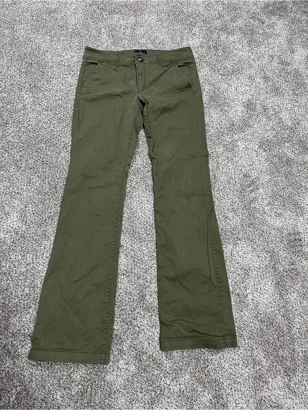 American Eagle Olive kick boot Jeans